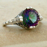 “Lovely” From  the “Beloved” series. beautiful 2 carat color changing rainbow topaz set in solid sterling silver. $55