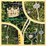 “ROAR” set golden miracle key pendant and golden crown ring