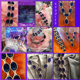 SOLD. “Royalty” gorgeous purple indigo druzy bracelet and necklace set